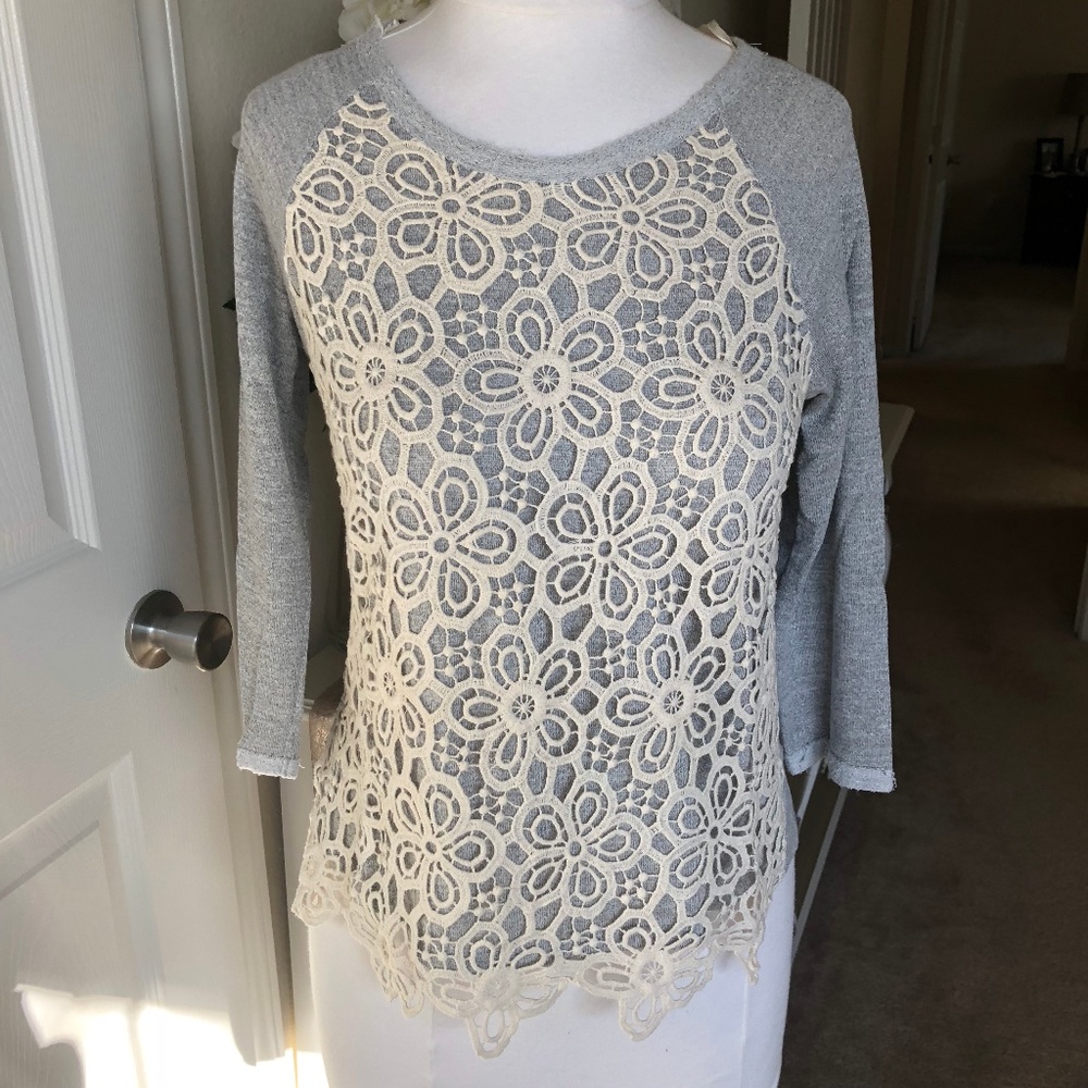 Crochet Lace Sweater Top